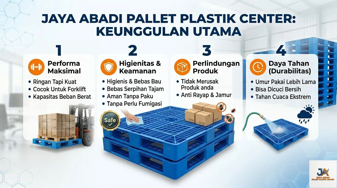 keunggulan pallet plastik kami